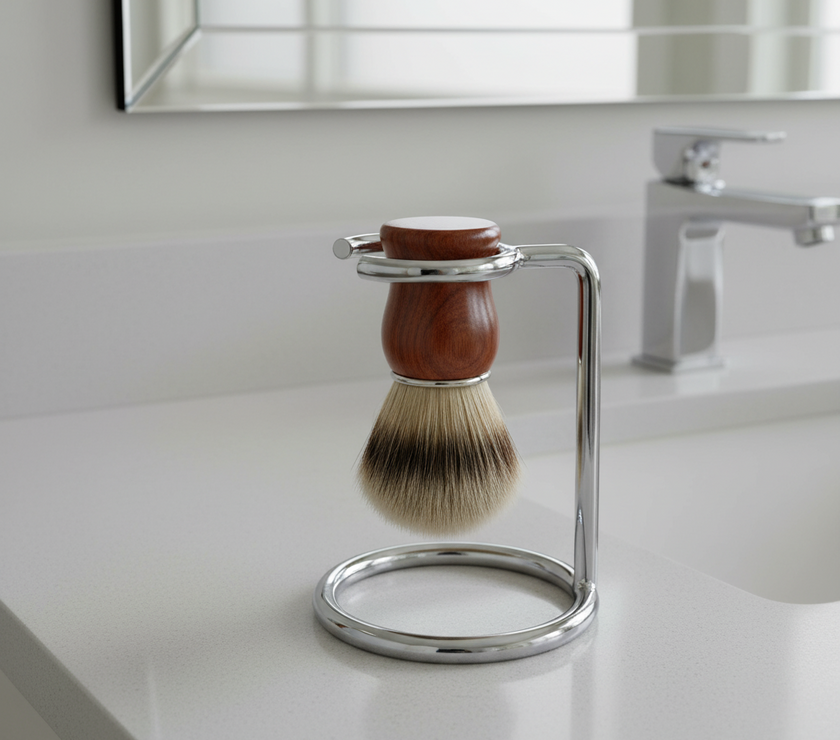 Chrome Brush Stand