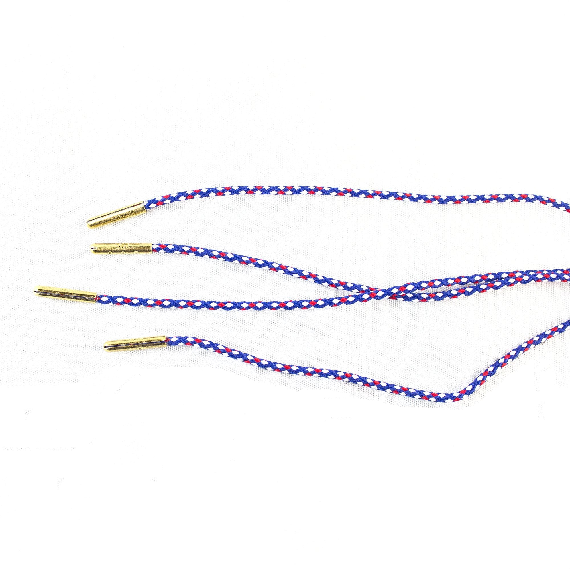 Red White & Blue Dress Shoelace Pair - Metal Tip