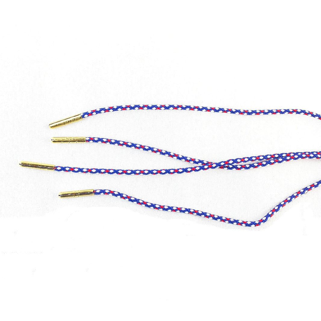 Red White & Blue Dress Shoelace Pair - Metal Tip