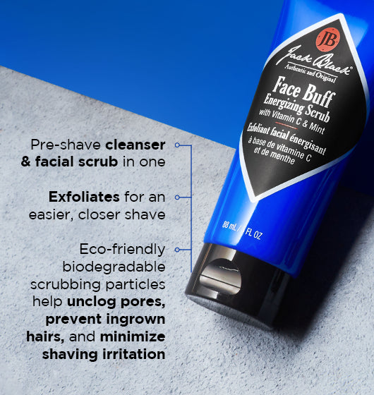 An infographic about the benefits of Jack Black Face Buff.