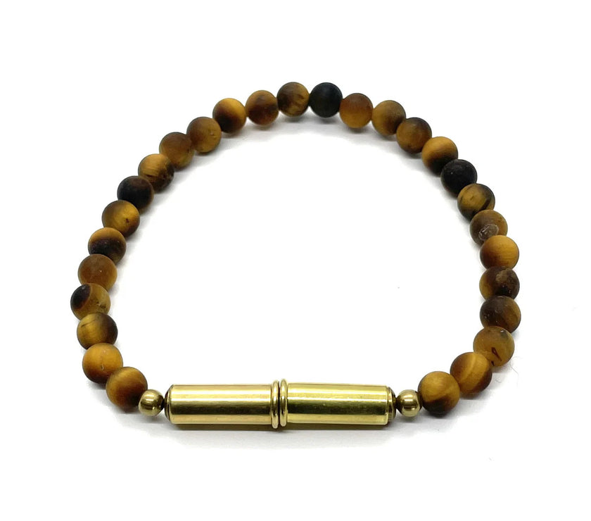 Flint Beaded Single Bracelet in Tiger Eye