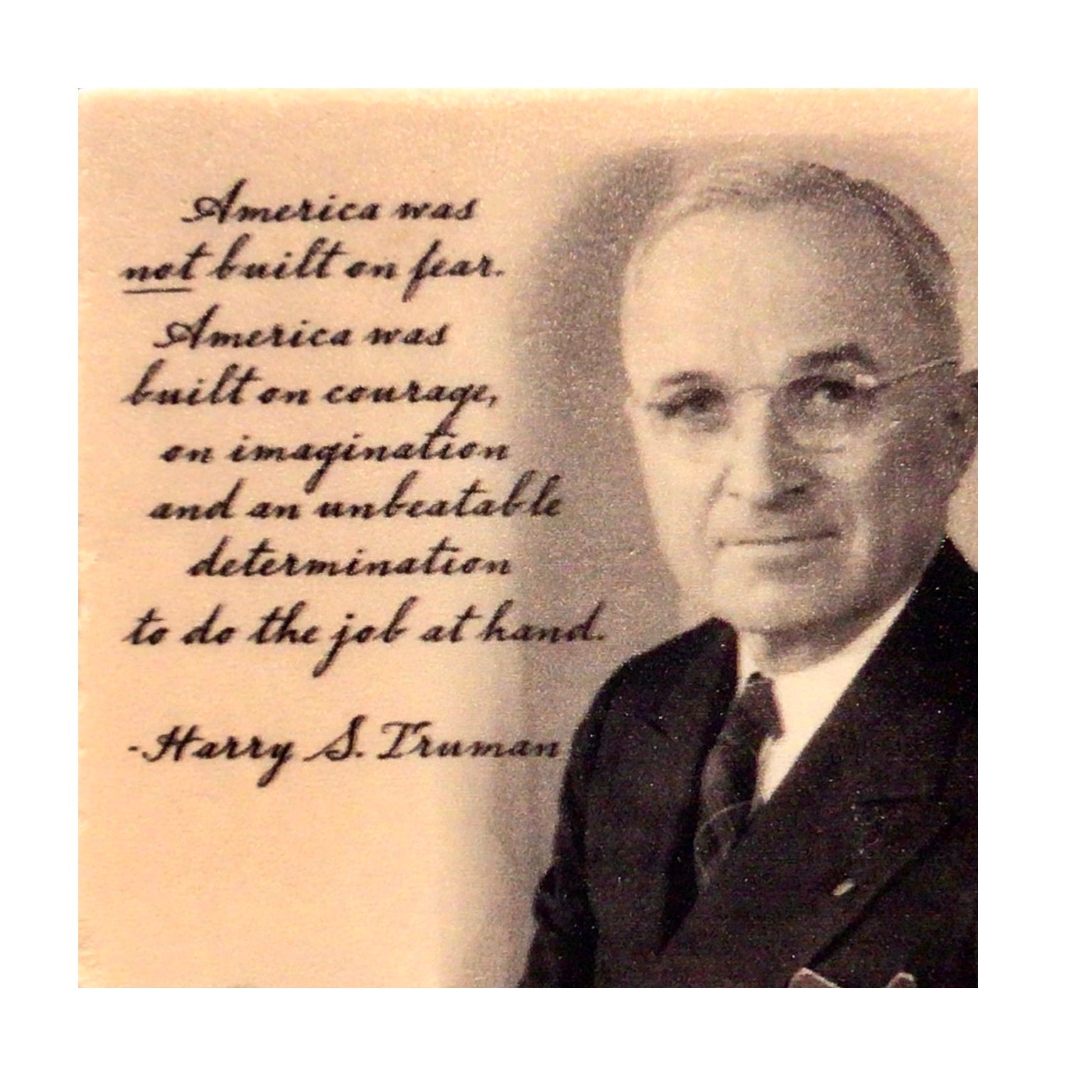 Harry S. Truman Quote Stone Magnet