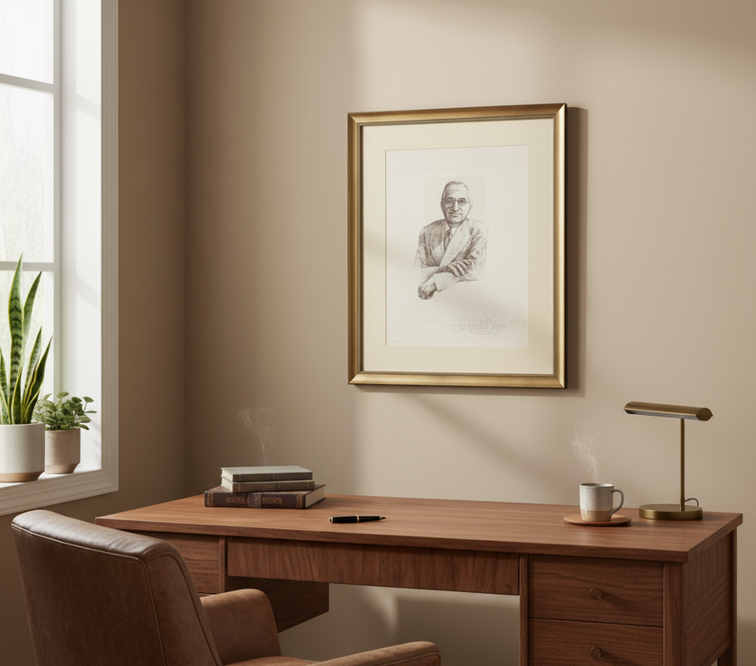 Harry S. Truman Framed Limited Edition Print | 33" x 27"