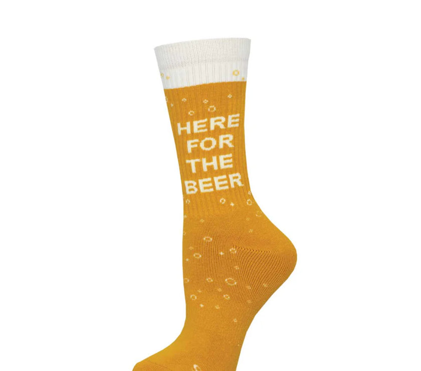 Here For the Beer | Orange L/XL (10-13)  Socks
