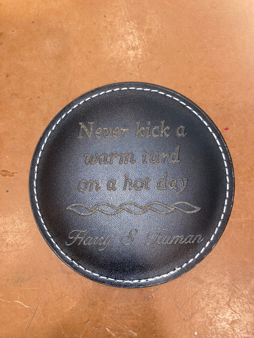 Customizable Leather Coaster