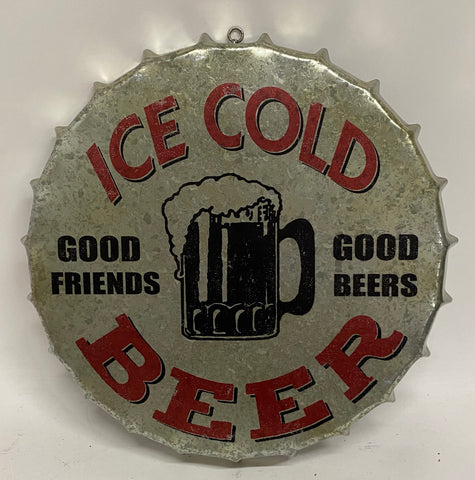 Ice Cold Beer Tin Sign