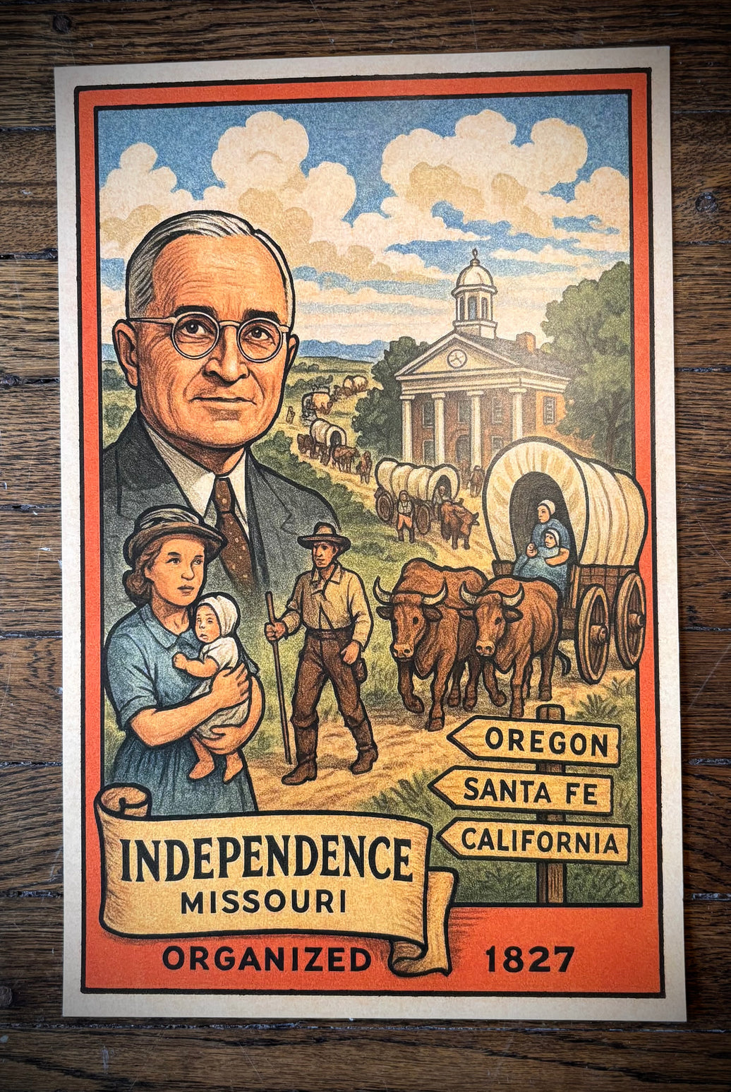 Harry S. Truman Independence Missouri Organized 1827 Poster
