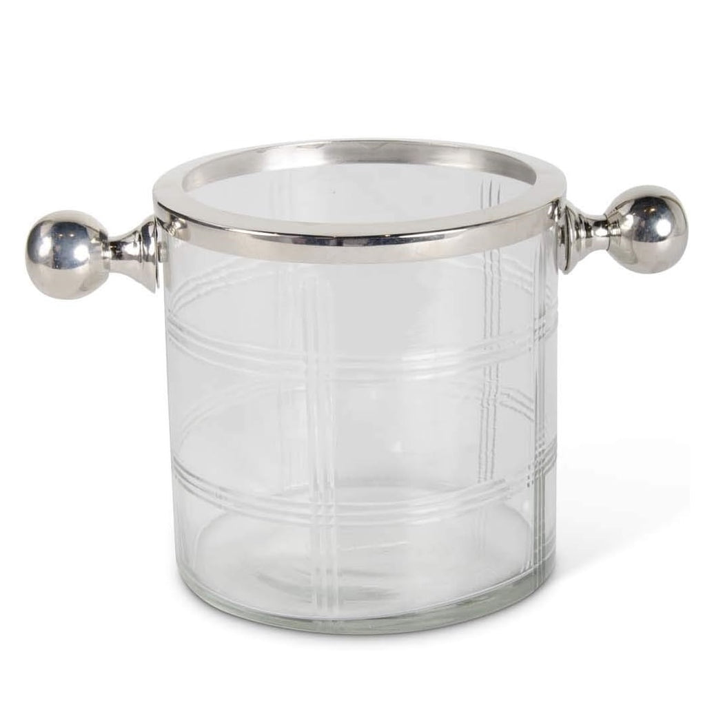 5 Inch Etched Glass Ice Bucket
