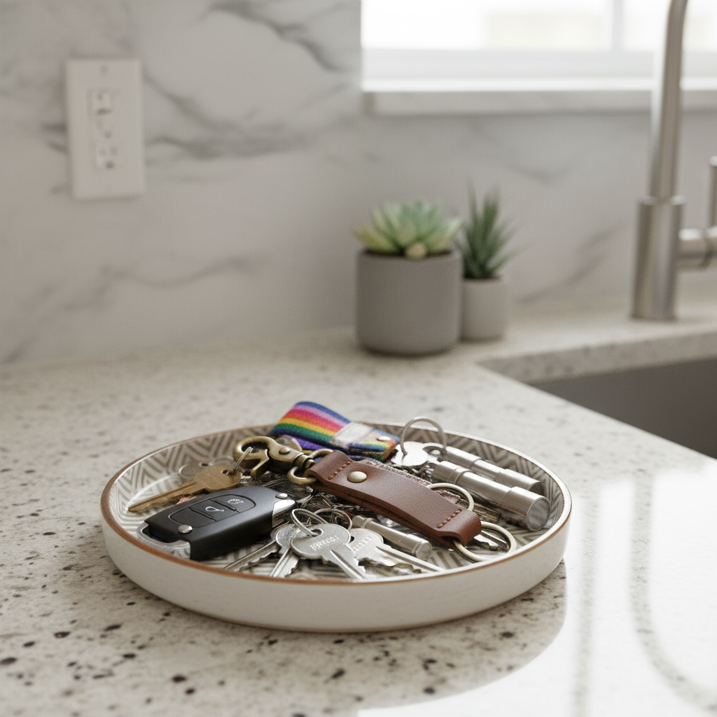 Leather Keychain w/ Metal Clip