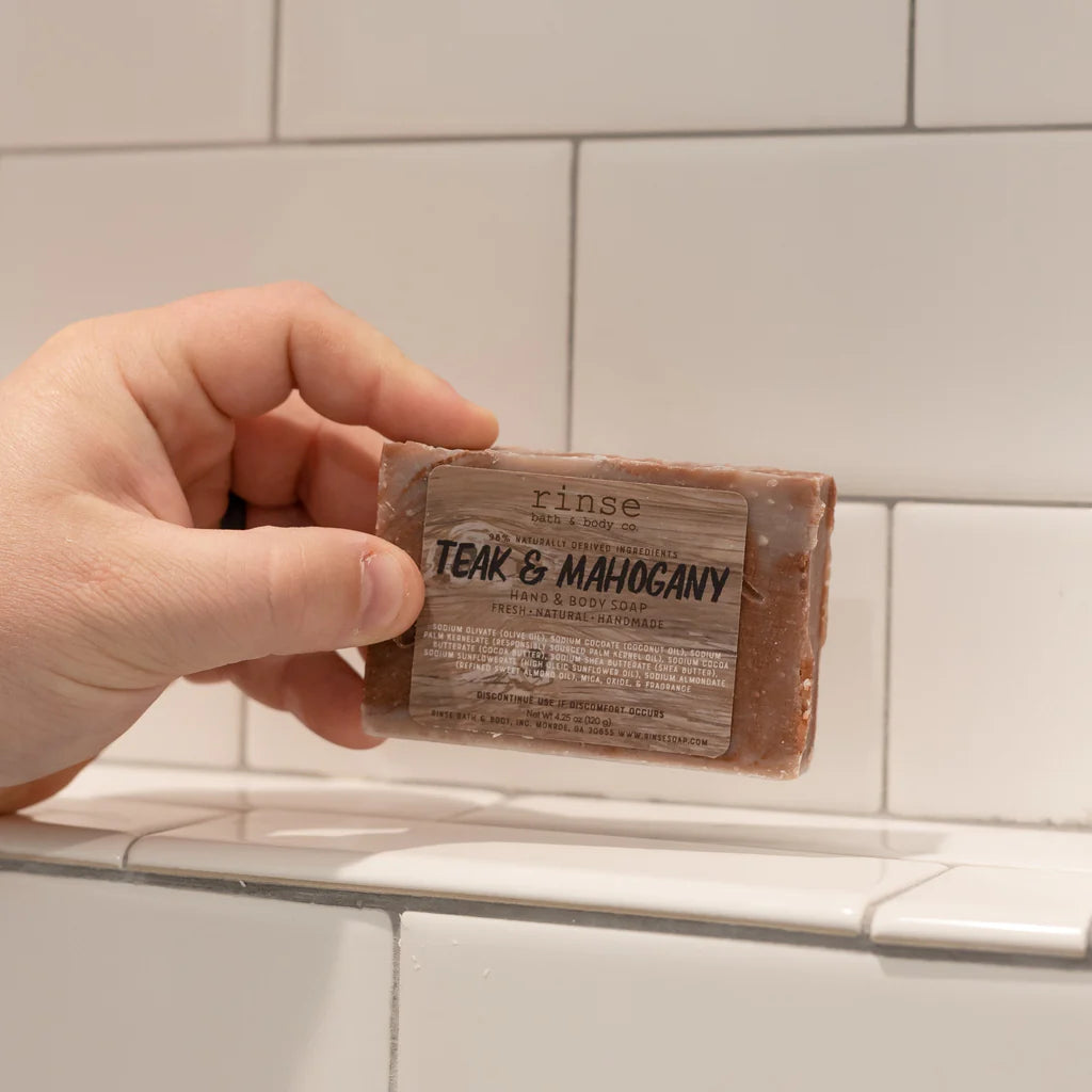 Teak & Mahogany (Hand & Body Soap) | Rinse Bath & Body Co.