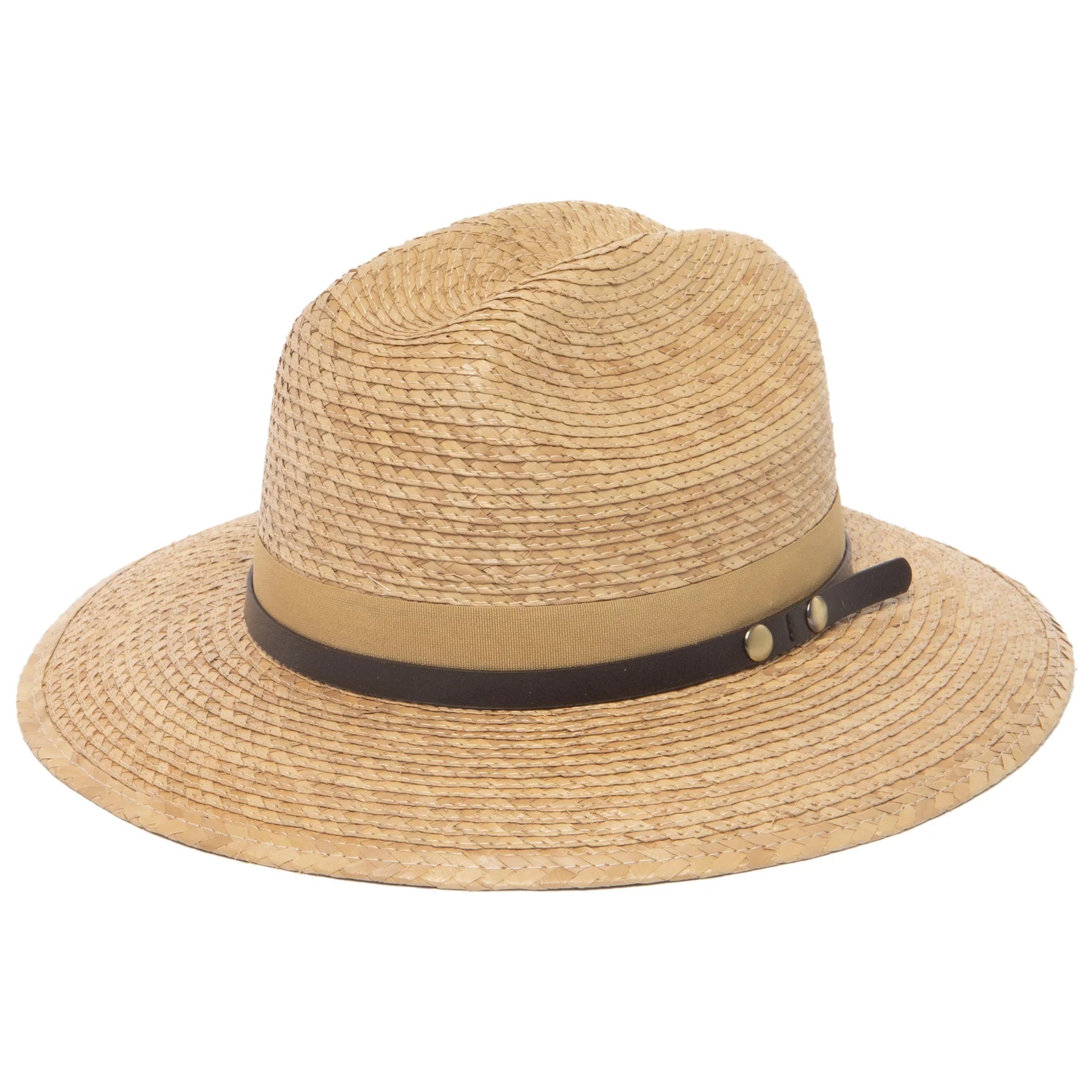 Men's Cattleman's Crease Fedora with Removable Band (Natural)
