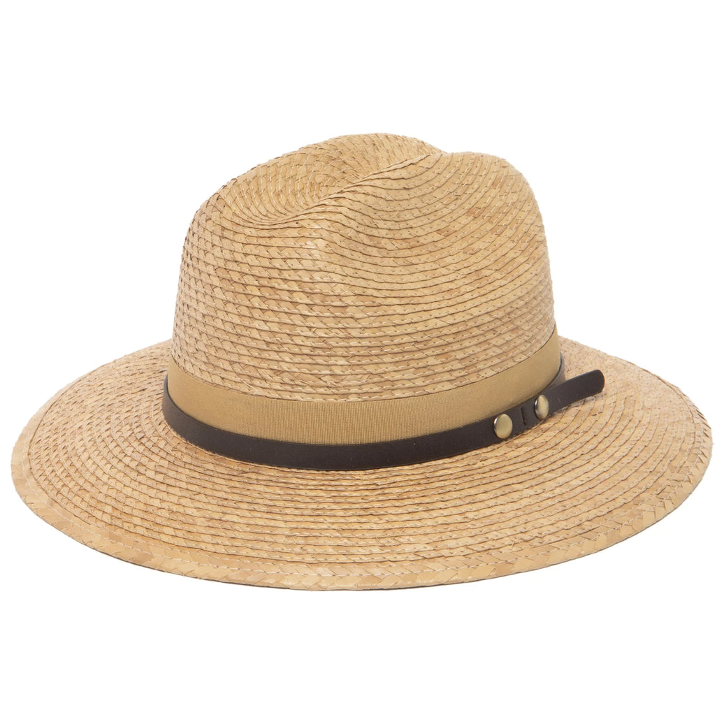 Men's Cattleman's Crease Fedora with Removable Band (Natural)