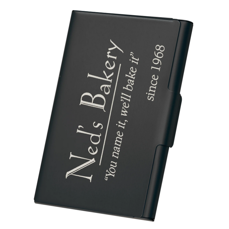 Customizable Business Card Holder - Black