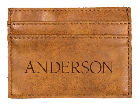 Customizable Faux Leather Credit Card Holder