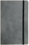 Customizable Gray Faux Leather Notebook