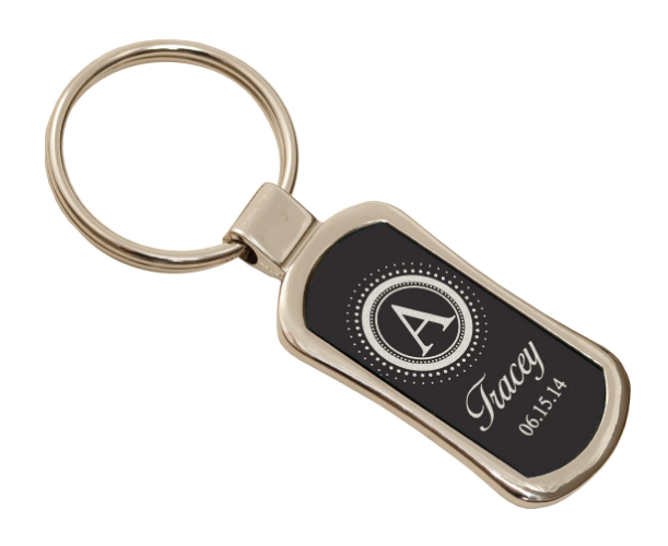 Customizable Black Keychain