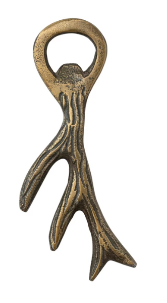 Antique Gold Antler Bottle Opener