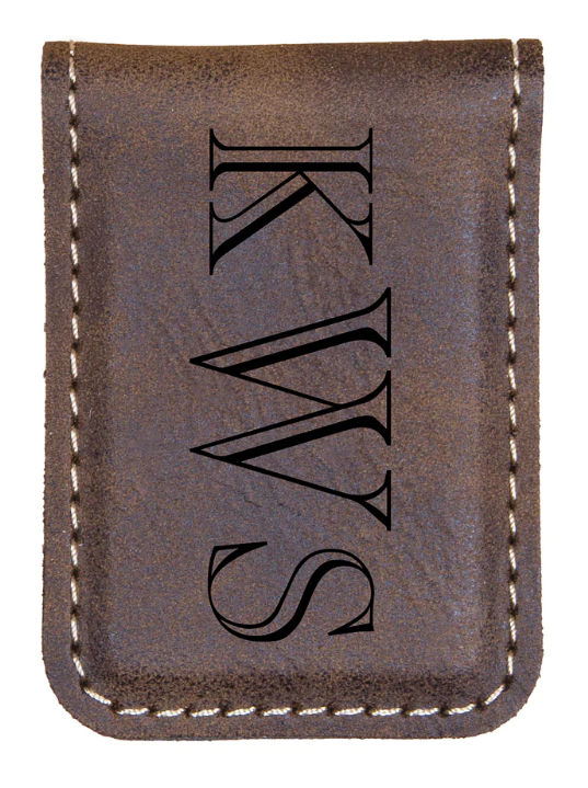 Customizable Faux Leather Money Clip