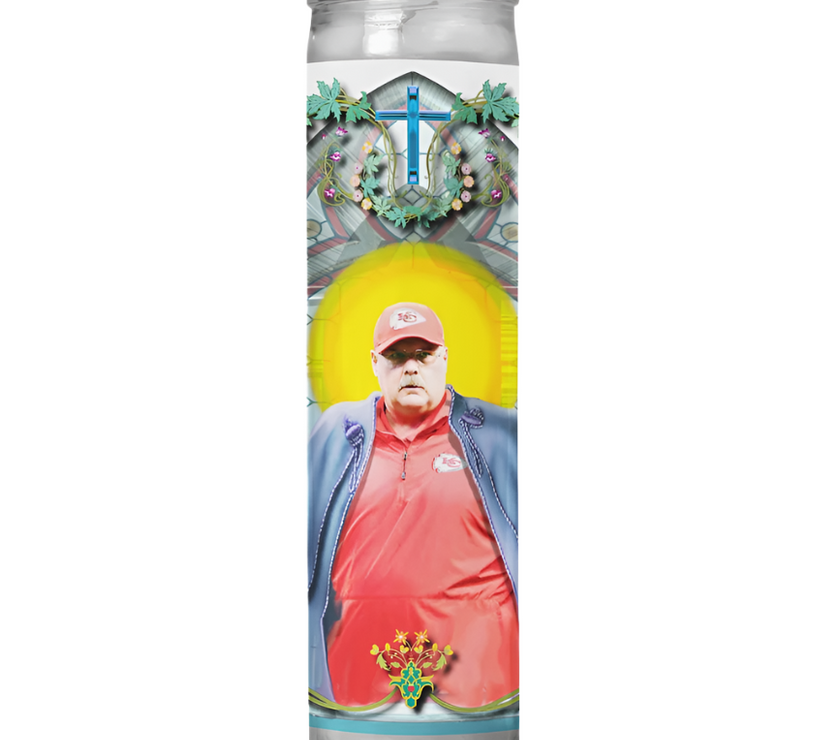 Coach Andy Reid Celebrity Prayer Candle - Kansas City Chiefs