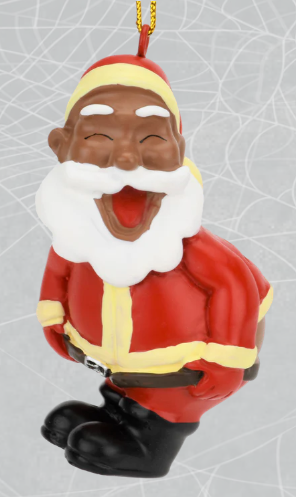 Mooning Santa of Color Ornament