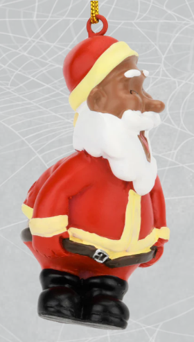 Mooning Santa of Color Ornament