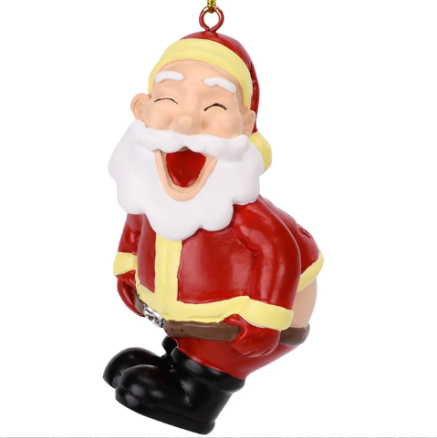 Mooning Santa Ornament