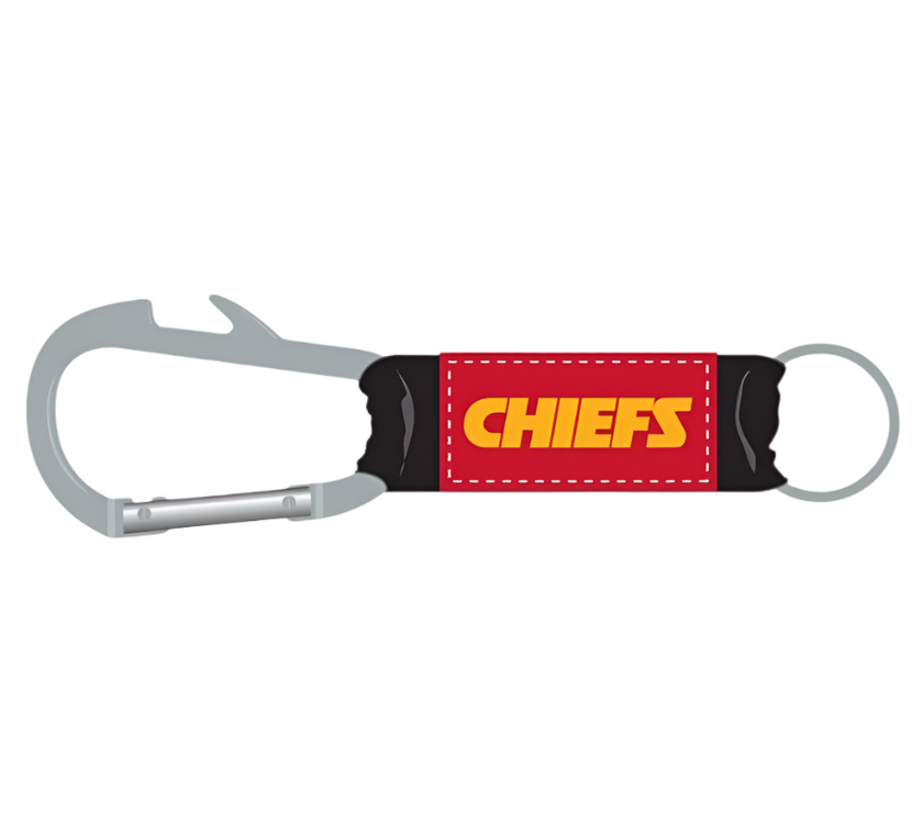 NFL Kansas City Chiefs Bottle Opener Carabiner Keychain