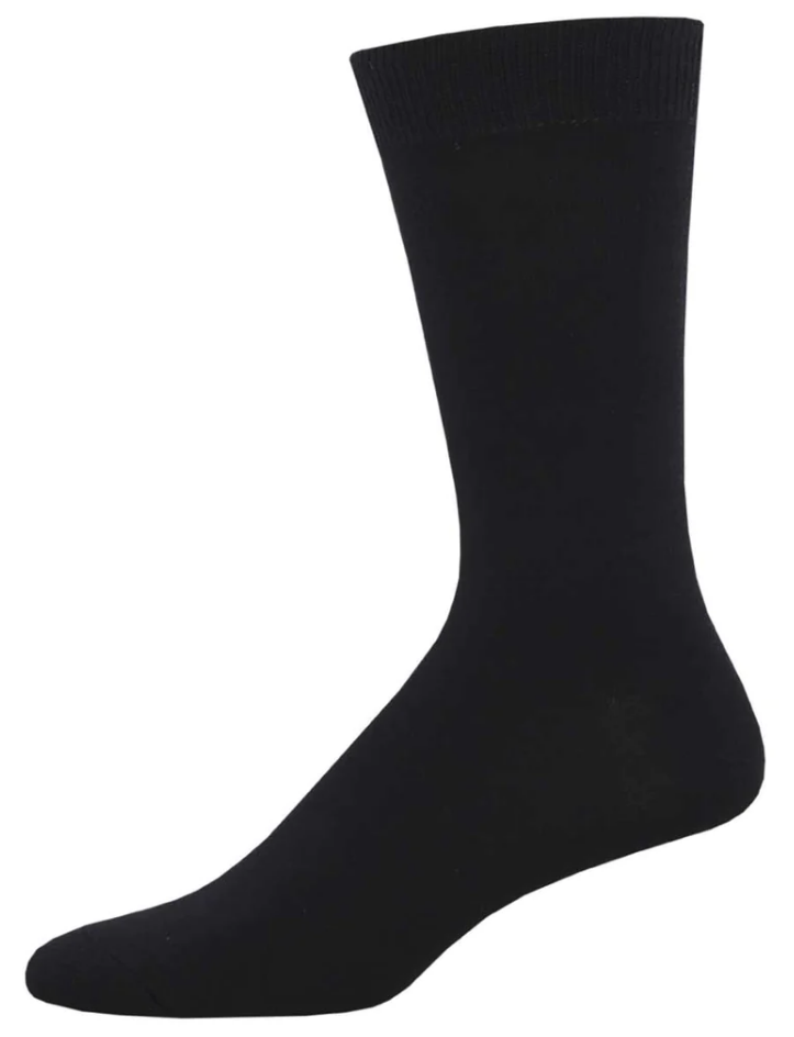 Solid Black Bamboo Socks