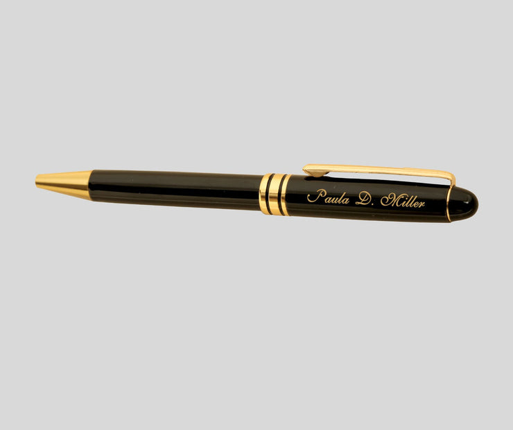 Customizable Black Metal Pen - Twist