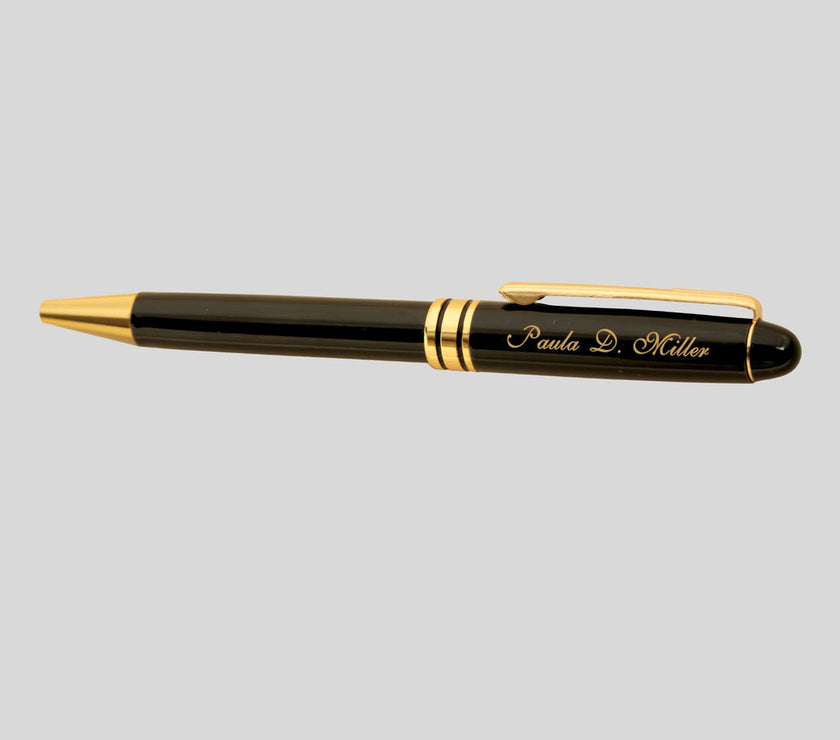 Customizable Black Metal Pen - Twist