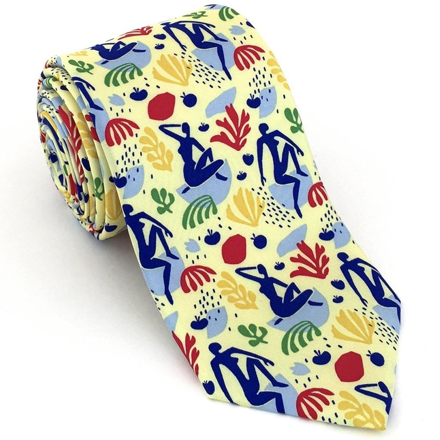 Modern Blues Henri Art Silk Necktie