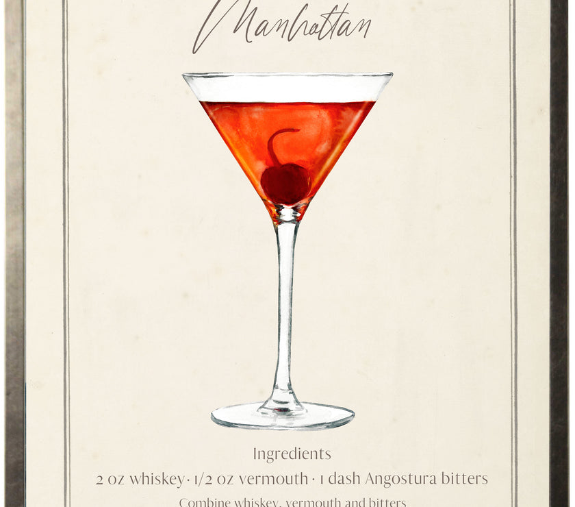 Manhattan Cocktail | Watercolor Art