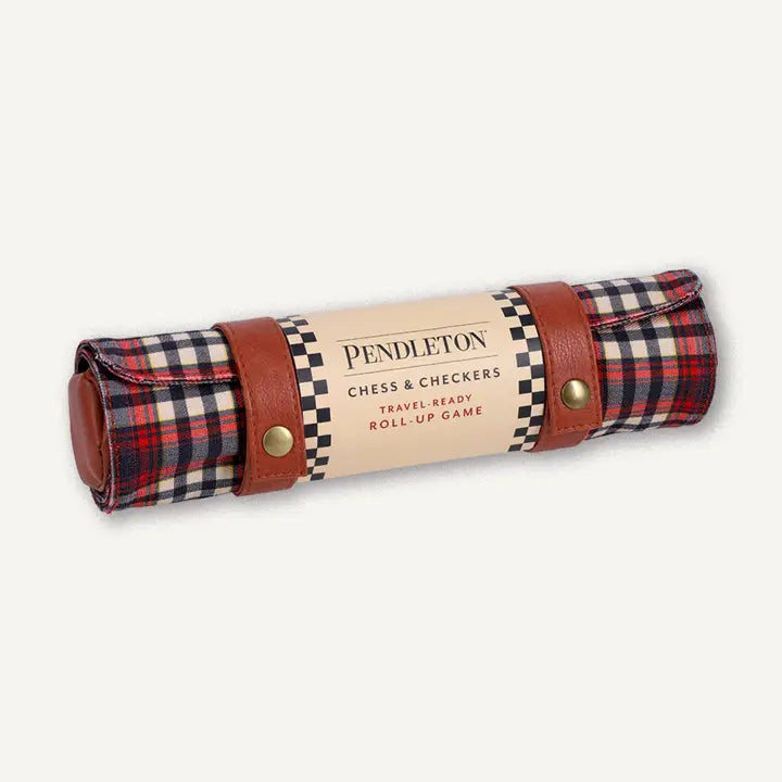 Pendleton Red & Black Check Pattern Chess & Checkers | Chronicle Books