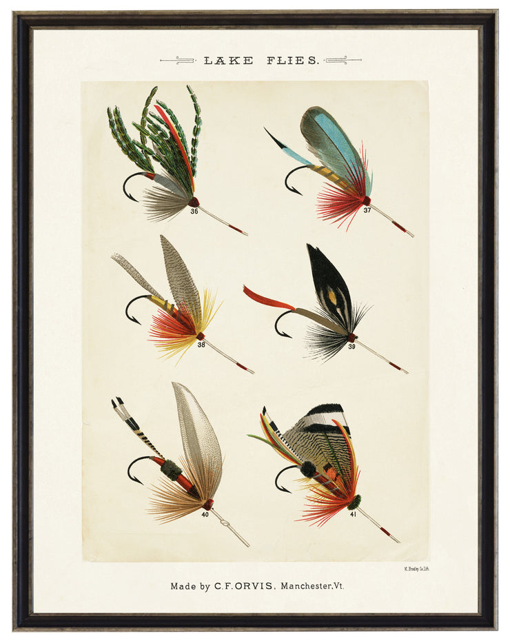 Lake Fishing Flies | Bookplate