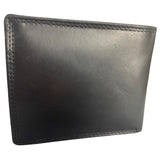 Men's Billfold - Buffalo Leather - RFID Anti Skim - Black