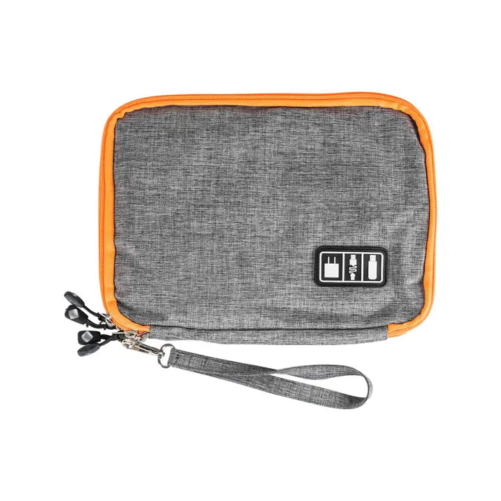 Double Layer Waterproof Tech Bag (Orange Cable Organize Bag)