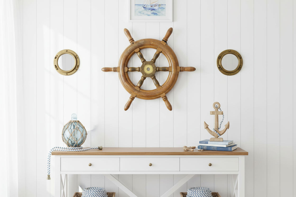 Vintage Ship Steering Wheel