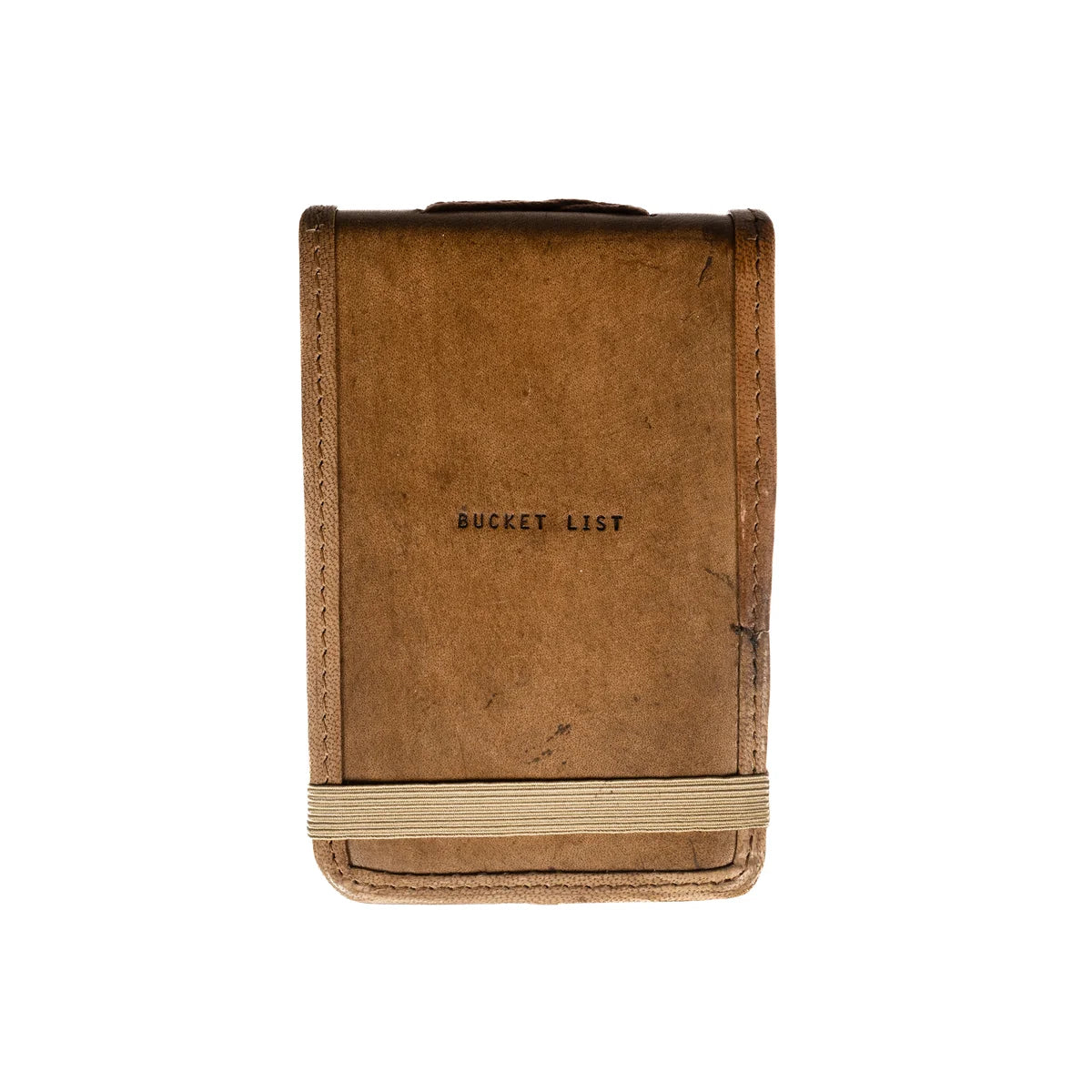 Bucket List Mini Signature Leather Journal (Maple)