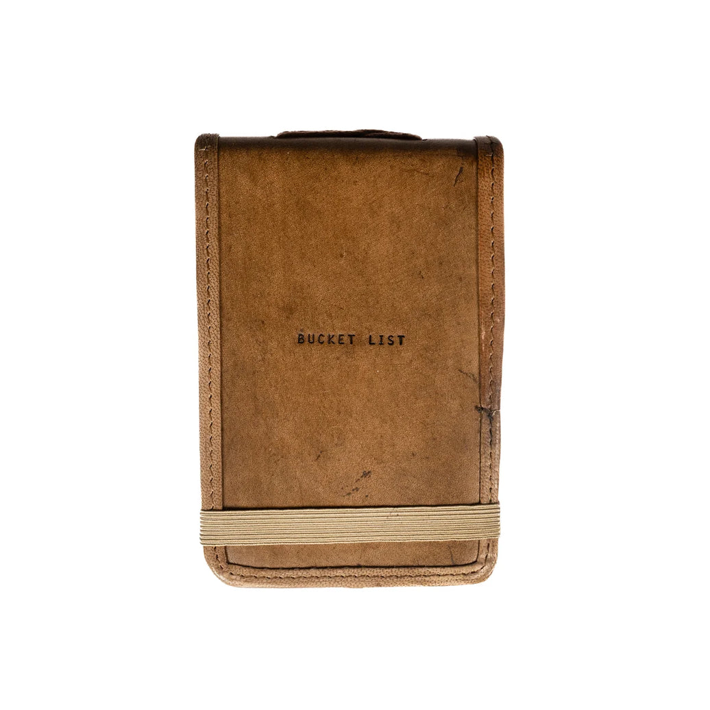 Bucket List Mini Signature Leather Journal (Maple)