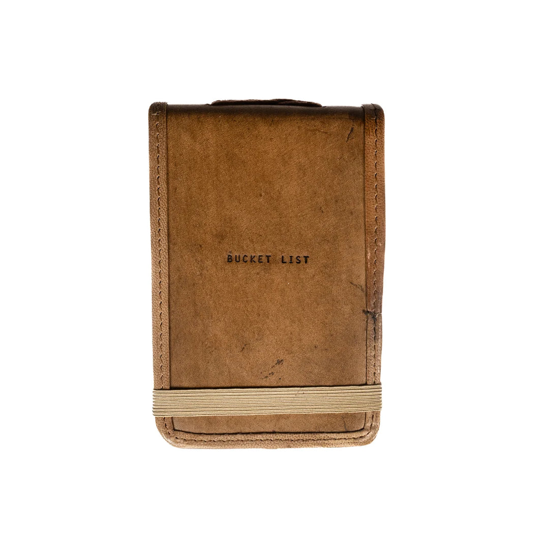 Bucket List Mini Signature Leather Journal (Maple)