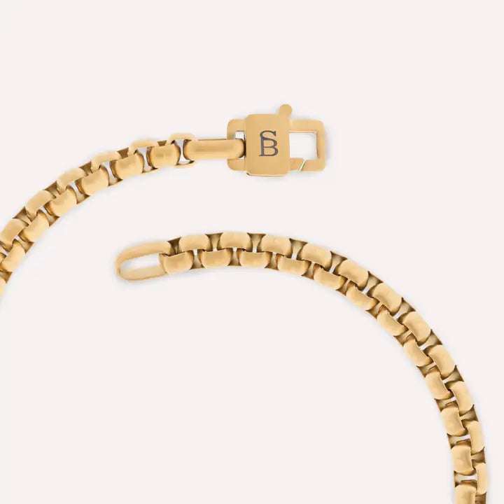 Urban Edge 5mm Box Chain Bracelet 18K Gold