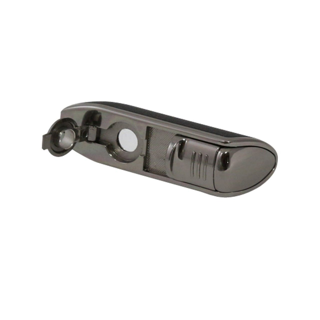 The Bey Berk C501 cigar torch lighter and punch cutter in gunmetal gray on a white background.