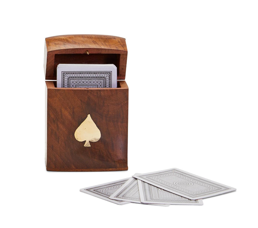 The Turf Club Playing Card Set in Hand-Crafted Wooden Box