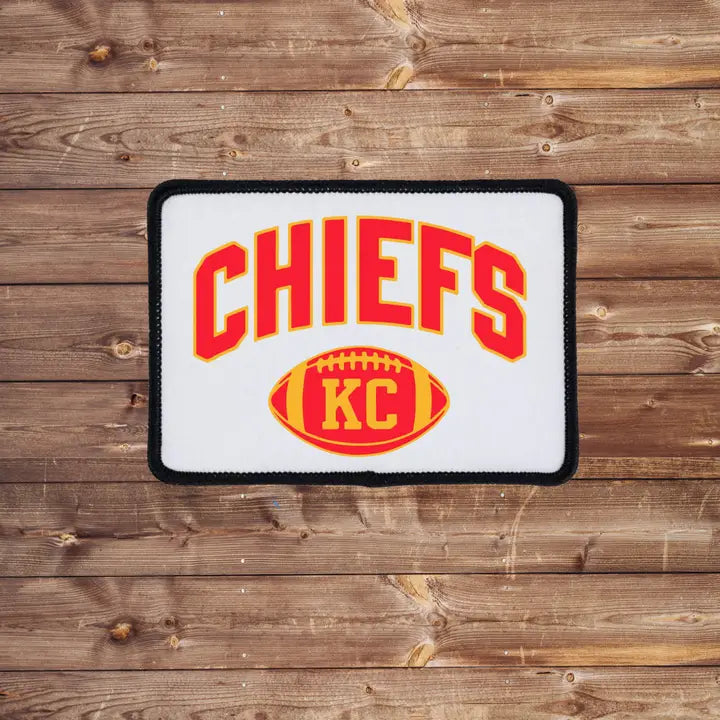 KC Chiefs Football Iron On Patch