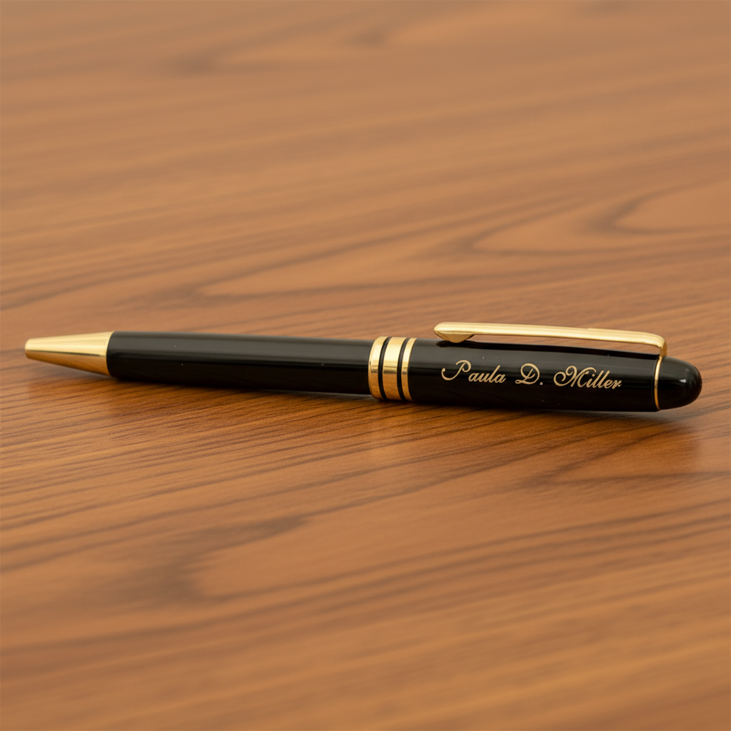 Customizable Black Metal Pen - Twist
