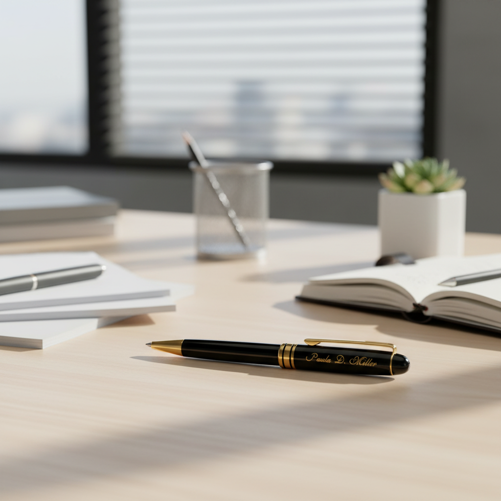 Customizable Black Metal Pen