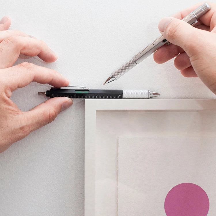 Pen Muti Tool | Black and Silver  4 in 1 Muti pen