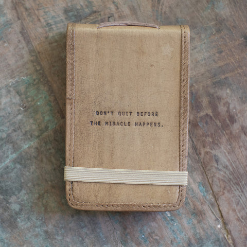 Don't Quit Mini Signature Leather Journal