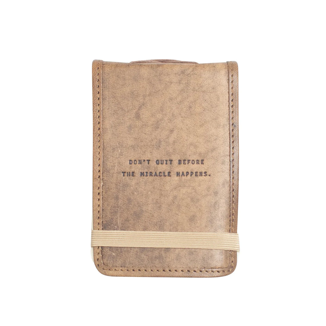 Don't Quit Mini Signature Leather Journal