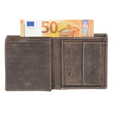 Men's Wallet Buffalo Leather - Dark Brown